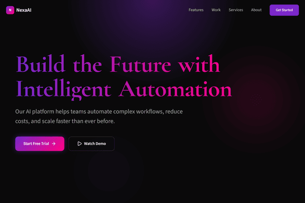 Dark Theatre template preview